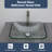20-1/4 in. Clear Glass Rectangular Vessel Bathroom Basin Sink with Chrome Pop-up Drain