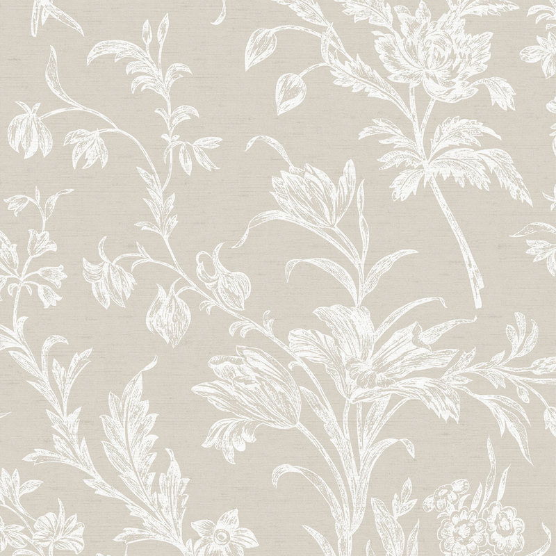 Laura Ashley Lloyd Midnight Seaspray Wallpaper, Grey