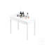 Bureau de coiffeuse avec tiroir, table de maquillage moderne avec façade festonnée et poignée dorée, bureau d'écriture compact pour petits espaces