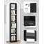 Bookcase, Tall Narrow Bookshelf, Wooden Bookcase with Open Storage Shelf, for Living Room, Home Office, Bedroom-373254591-378721576