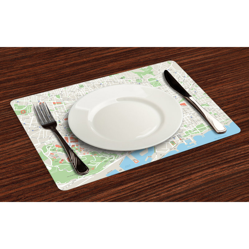 Polyester Cities & Maps Rectangle Placemat