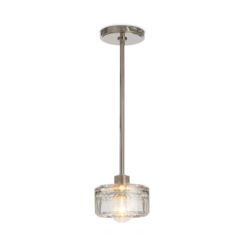 Bijoux Crystal Pendant (Natural Brass), Polished Nickel