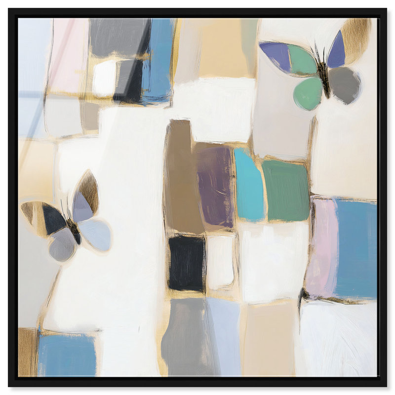Bejewelled Butterflies High-Gloss Frameless Acrylic Glass Wall Art Abstract Print by Oliver Gal, Ready to Hang, 12 x 12