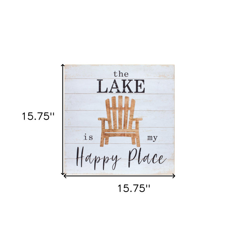 Ensemble de deux décorations murales lac blanc en bois massif