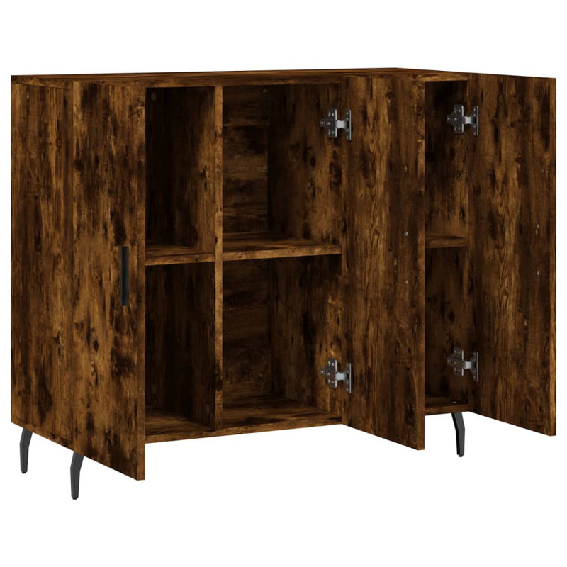 Lincolnia 3 -Door Rectangle Accent Cabinet, Smoked Oak