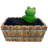 9" Cement Frog Planter