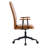 Antique Brown Pu Leather Office Chair With 360 Degree Swivel, Armrest, High , Soft Foam Seating, Up And Down Adjustable Gaslift, Black Powder Coated Frame, Five Star Base Wheels, Swivel Seat Depth-1762361703-1762361697