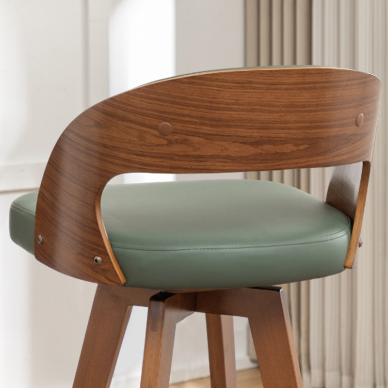 Tabourets pivotants rembourrés Cayuga, Vert, Tabouret de bar (siège d'une hauteur de 30 po)
