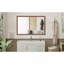 Miroir de salle de bain rectangulaire surdimensionné de 40 po x 36 po avec cadre en noyer