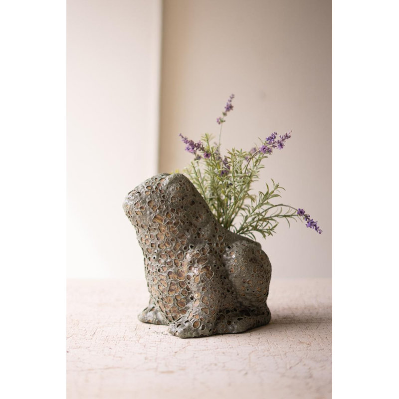 POT DE FLEURS AVEC GLACES RUSTIQUES