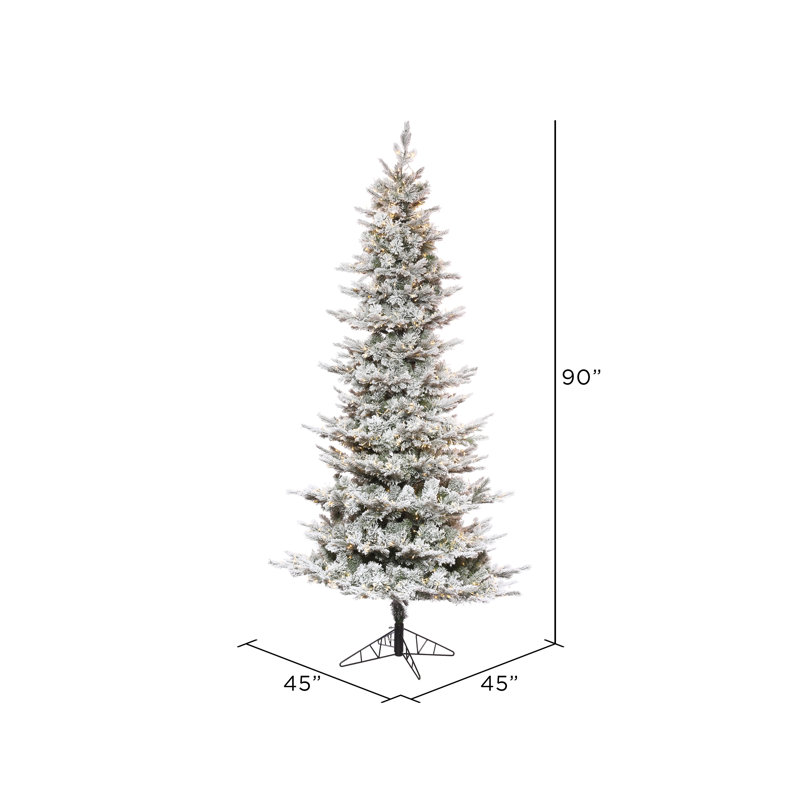 9' H Lighted Artificial Pine Christmas Tree