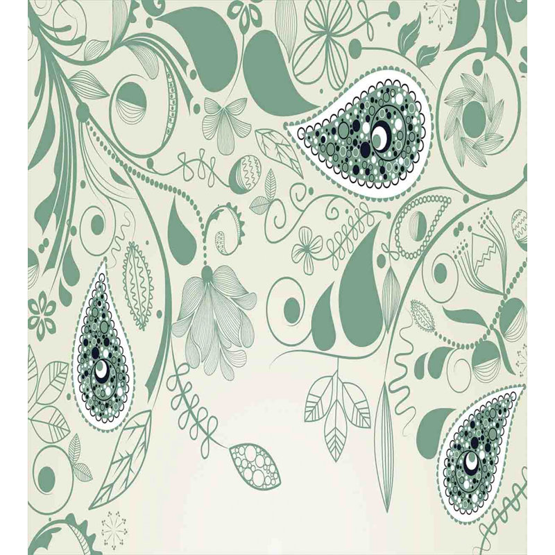 Traditional Polyester Paisley Duvet Cover, Twin Duvet Cover + 1 Pillow Sham