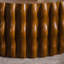 Table basse ronde à tambour cannelé avec motif à nervures ondulées - entièrement assemblée