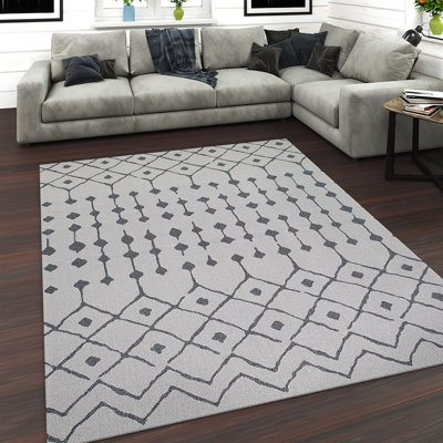 Crownover Southwestern Cotton Hand Woven Area Rug