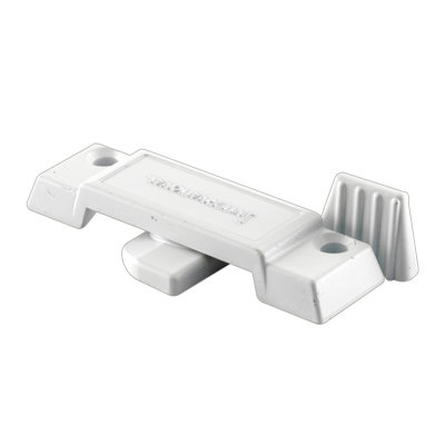 Serrure de ceinture Prime-Line, entraxe de 2 1/4 po, pour fenêtres coulissantes en métal, zinc moulé sous pression, peint en blanc (paquet de 1)