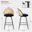 361° Swivel Upholstered Rattan Counter Height Bar Stool-1521301506-1507232249-1493172909