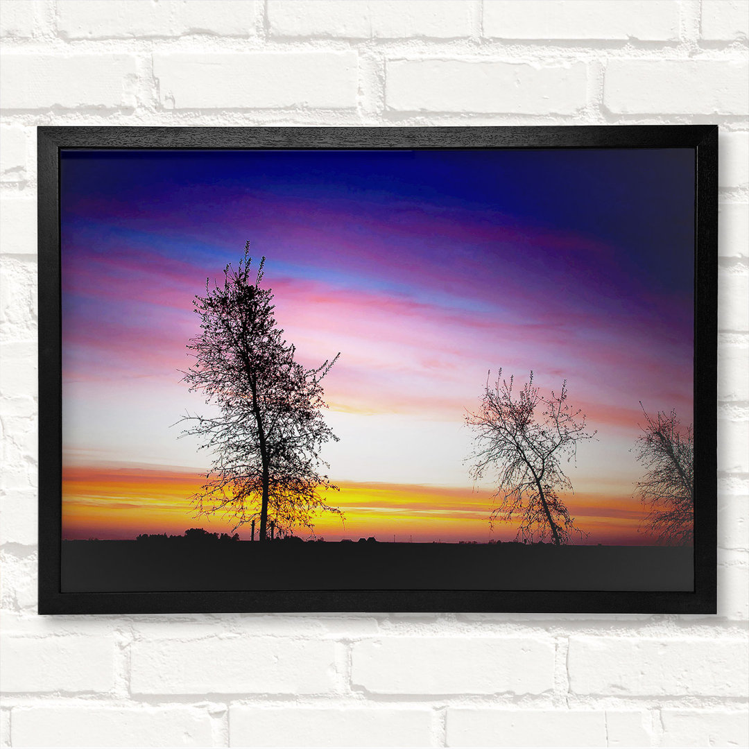 Gerahmtes Wandbild Winter Rainbow Sunrise