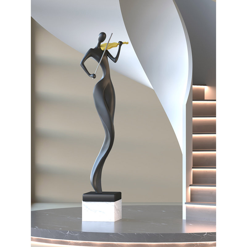 Ornement figurine d'art abstrait italien en résine