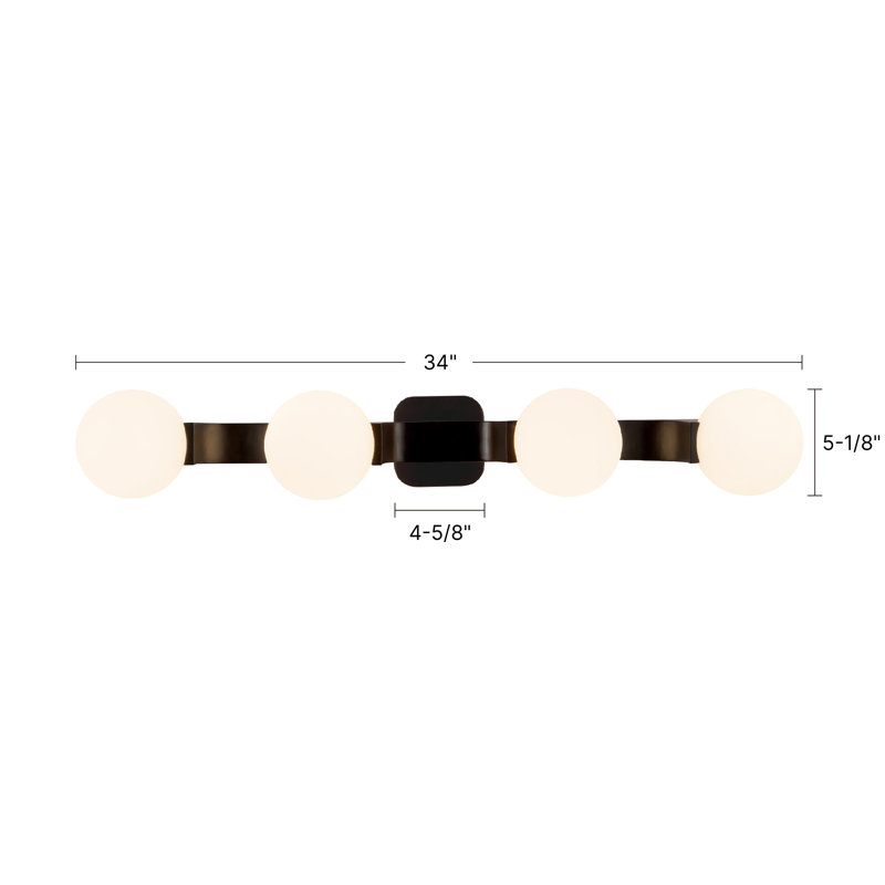 Briar 34-in Gold Bathroom Vanity Light, Walnut