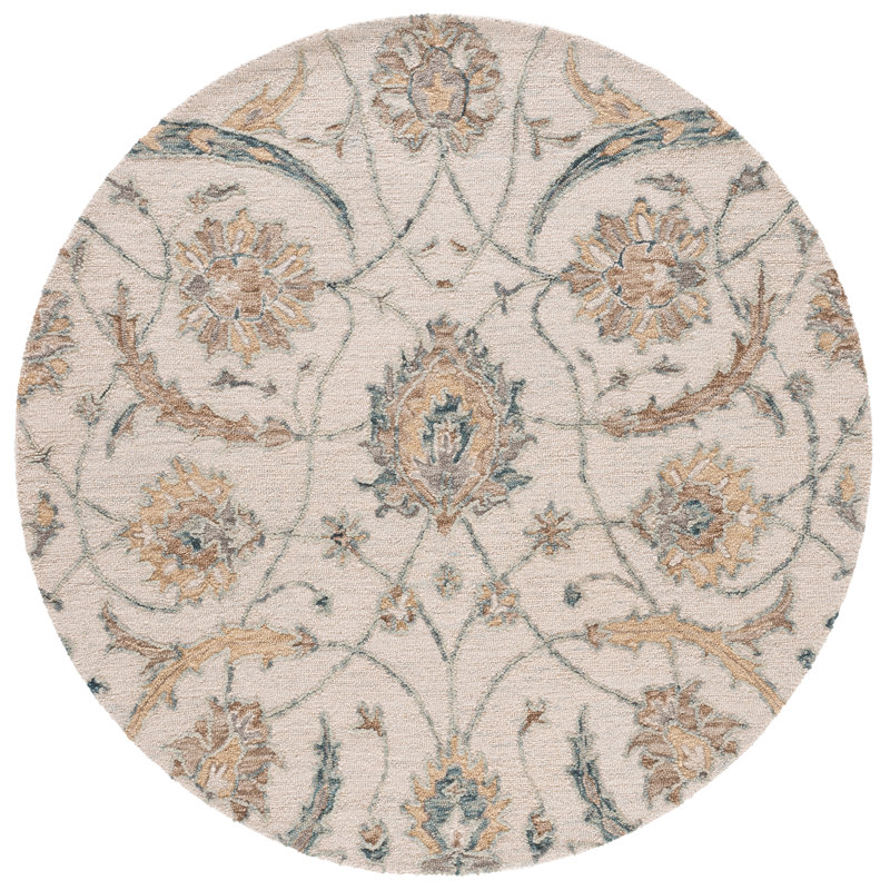 Metro 235 Hand Tufted Wool Pile Oriental Rug, Round 6'