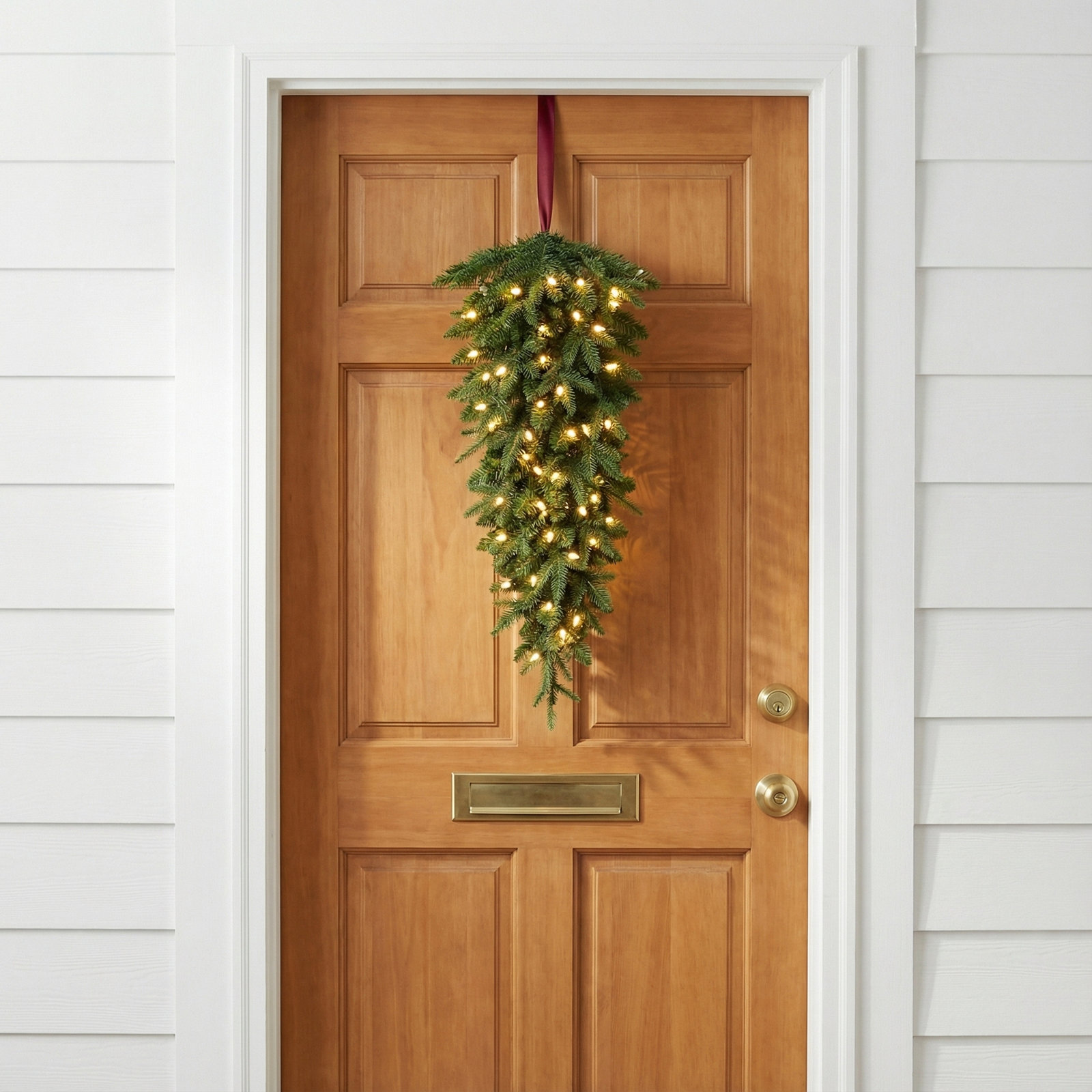 Perina Pre-Lit Greenery Christmas Faux Swag with Lights