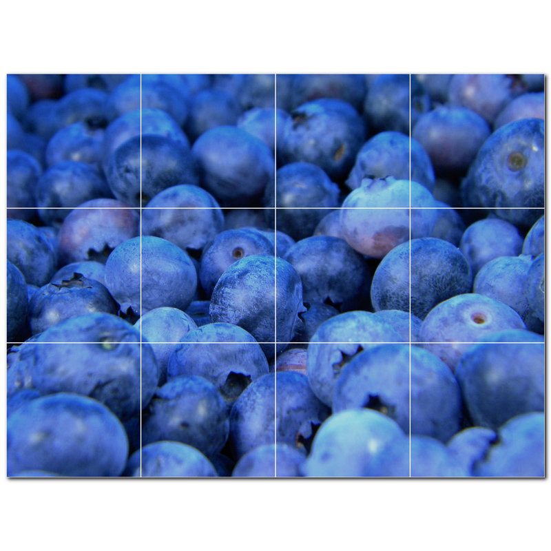 Murale en céramique satinée Fruit Photo 4,25 po x 4,25 po