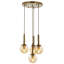 Lustre industriel en métal, finition antique, 35,4 po x 15,7 po | 4 x douilles E27, 6 W maximum | Design élégant et sobre pour les maisons modernes | IP20, 220V - 240V, 50-60 Hz | Parfait pour les salles à manger et les salons-481657245-479959736