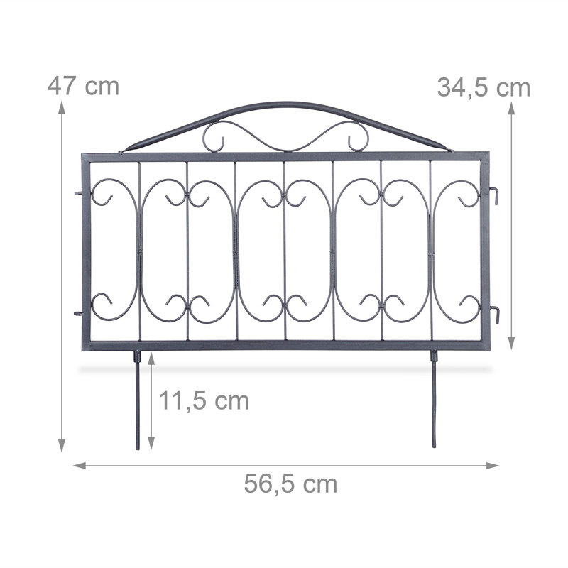 56.5cm H x 33cm W Iron Arched Trellis