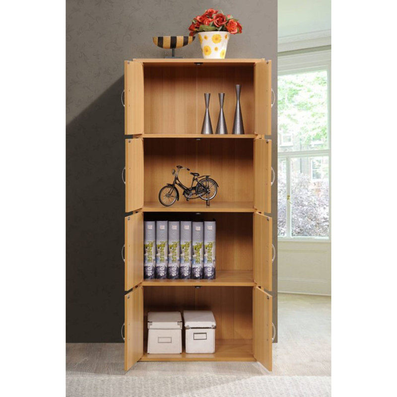 Hodedah 54'' Beech Multipurpose Office Storage Cabinet
