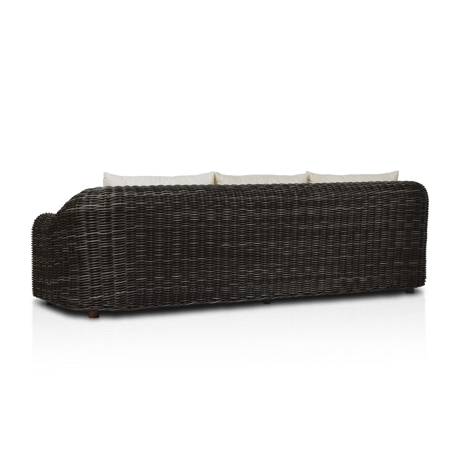 Azlynne 106'' Wide Patio Sofa with Cushions, Chunky Charcoal