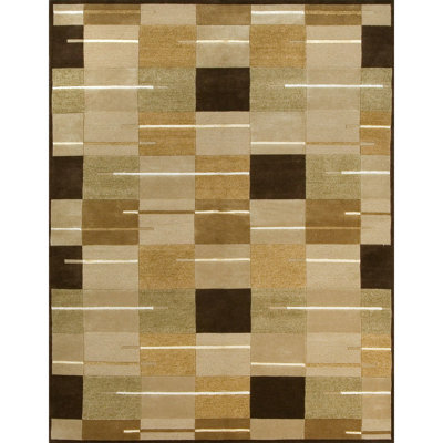 Himalayan Geometric Area Rug in Beige