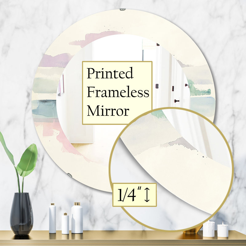 Pink Lifting Fog Mirror, 31.5" H x 31.5" W