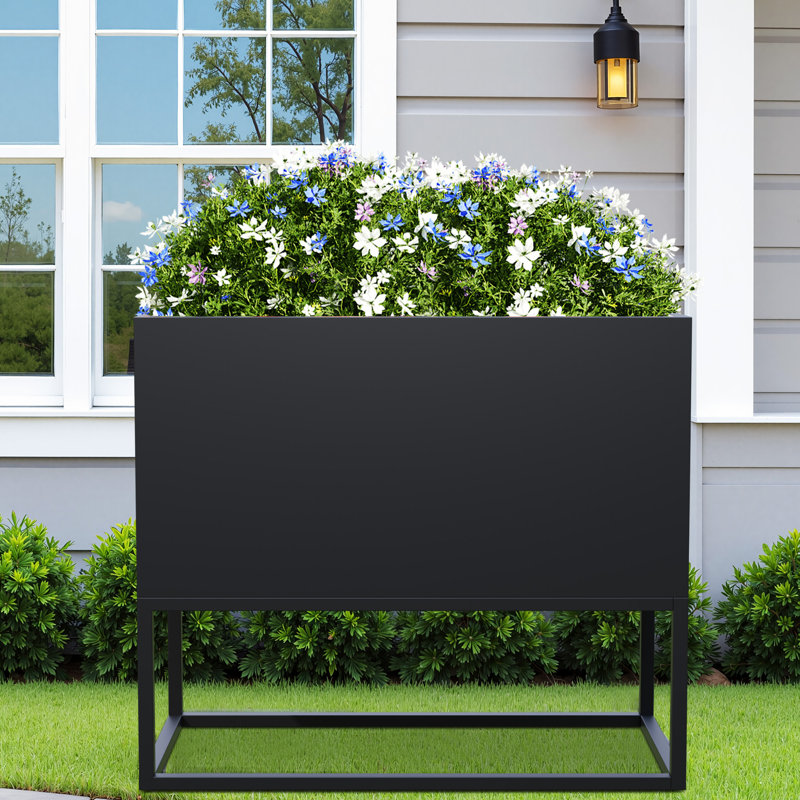 Boîte à fleurs élégante - Jardin élégant, H 36 po x l 36 po x P 18 po, Noir