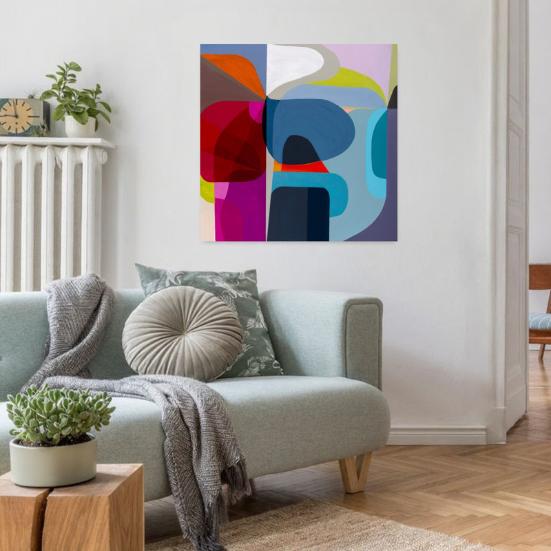 Point of Entrée, art contemporain abstrait, H 32 po x l 32 po