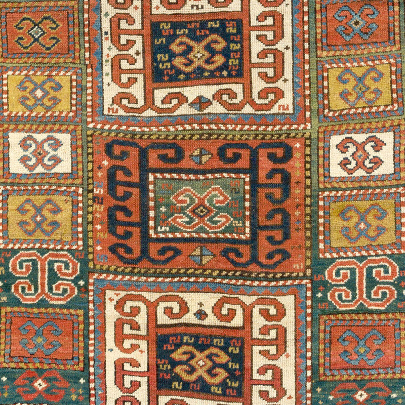 Tapis antique Karatchoph Kazak, vers 1875