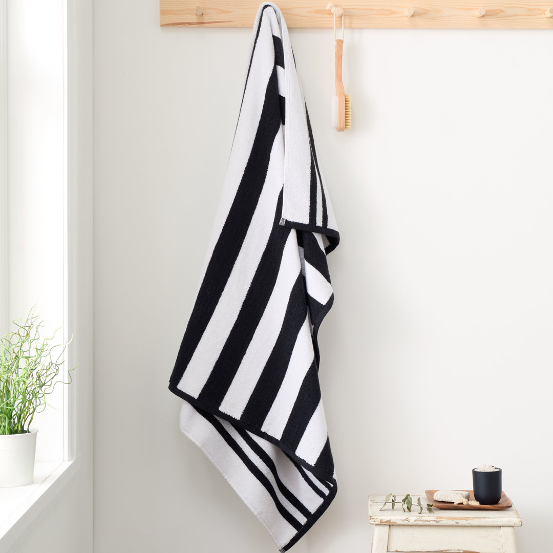 Reversible Stripe Jacquard 100% Cotton Bath Sheet