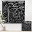«I», impression d'art sur toile, noir et blanc-55231734