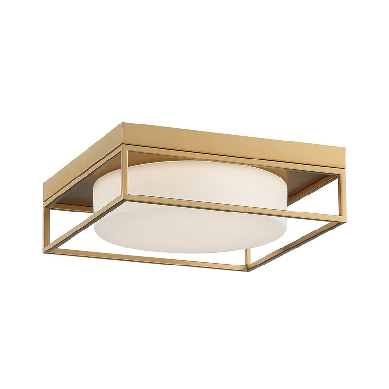 Rover LED Ceiling Mount, Gold, 4" H x 12" W x 12" D