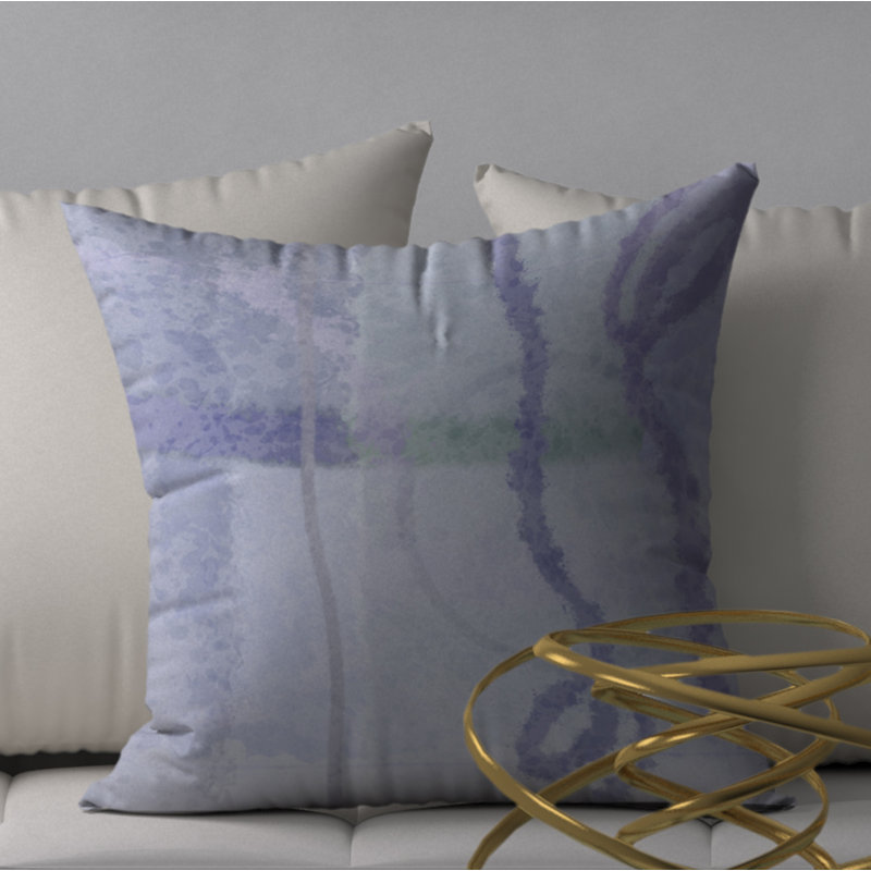 Abstract Throw Pillow, 18" H x 18" W