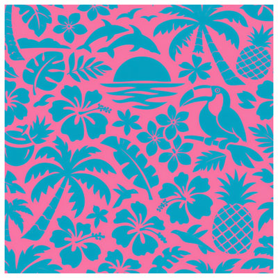 Tropical Hawaiian Motif Comforter