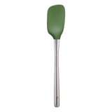 Tovolo Flex-Core Stainless Steel Handled Spoonula, Silicone Spoon Spatula Head With Ergonomic Grip Stainless Steel Handle, Dishwasher-Safe Kitchen Utensil