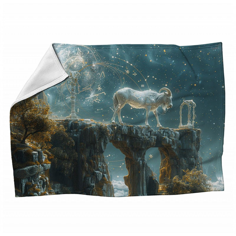 Machine Printed Throw Blanket, 50" x 60"