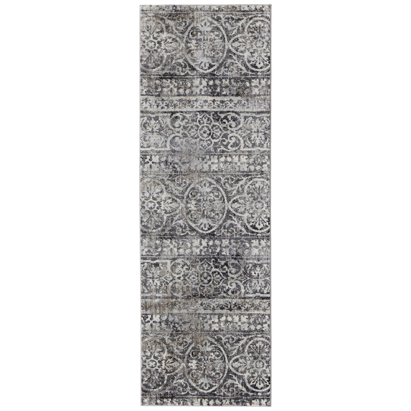 Tapis gris anthracite Costigan, Tapis de couloir 2 pi 7 po x 8 pi