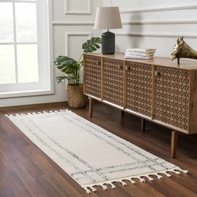 Tapis beige en polypropylène tissé à la machine Jamond