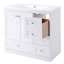 Meuble-lavabo élégant avec rangement spacieux et cuve en résine durable-351016878