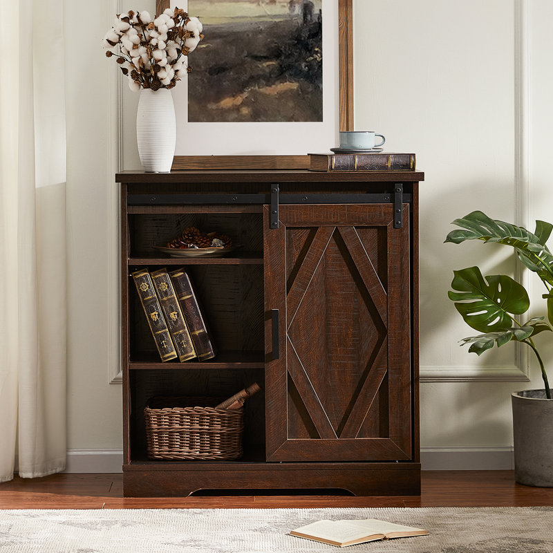 Armoire décorative Yahmir, Brun rustique délavé