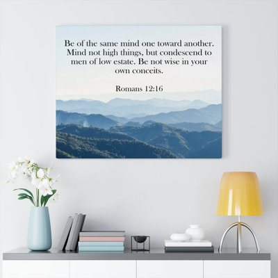 «Be of the même mind» Romains 12: 16, art mural Christian Home Decor