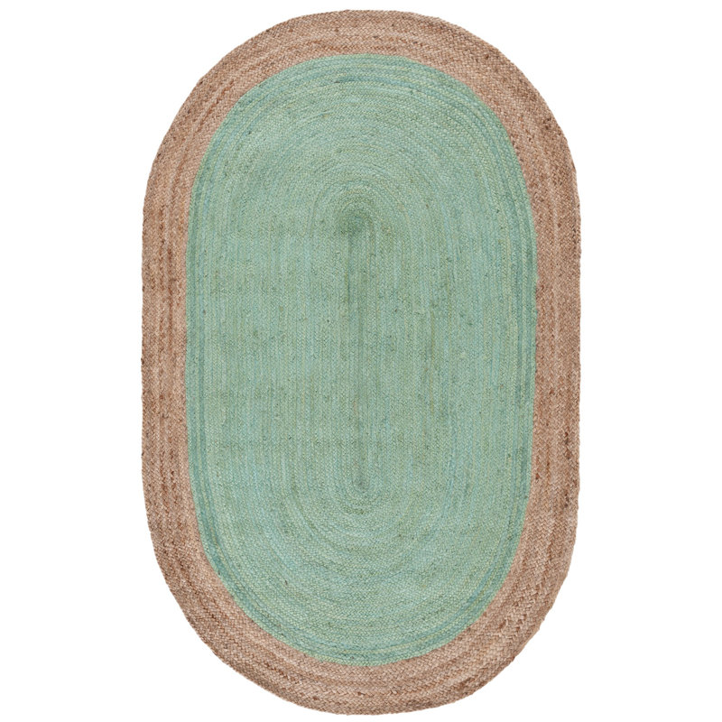 Vicksburg Natural Fiber Hand Woven Jute Solid Color Rug, Oval 2'6" x 4'