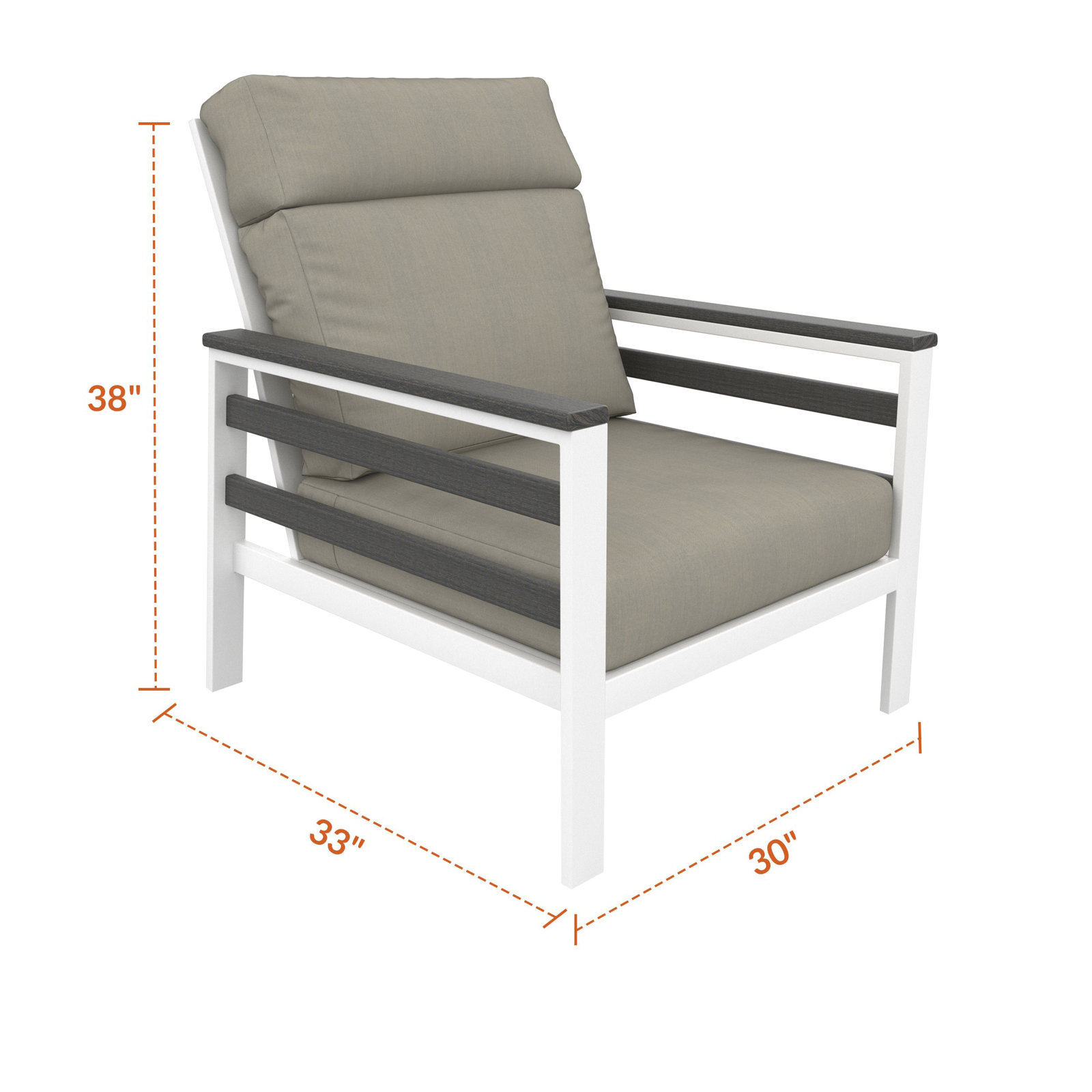 Townsend Sunbrella® Patio Lounge Chair, Spectrum Dove