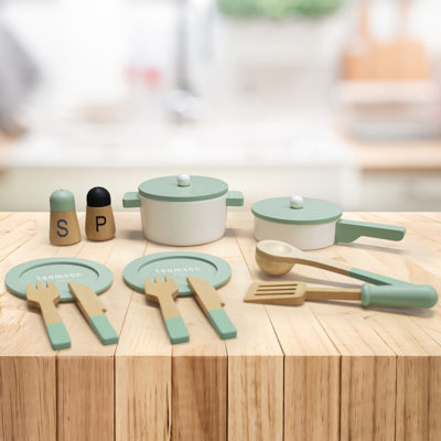 Teamson Kids Little Chef Frankfurt 14-Piece Pretend Play Kitchen Cookware Accessory Set